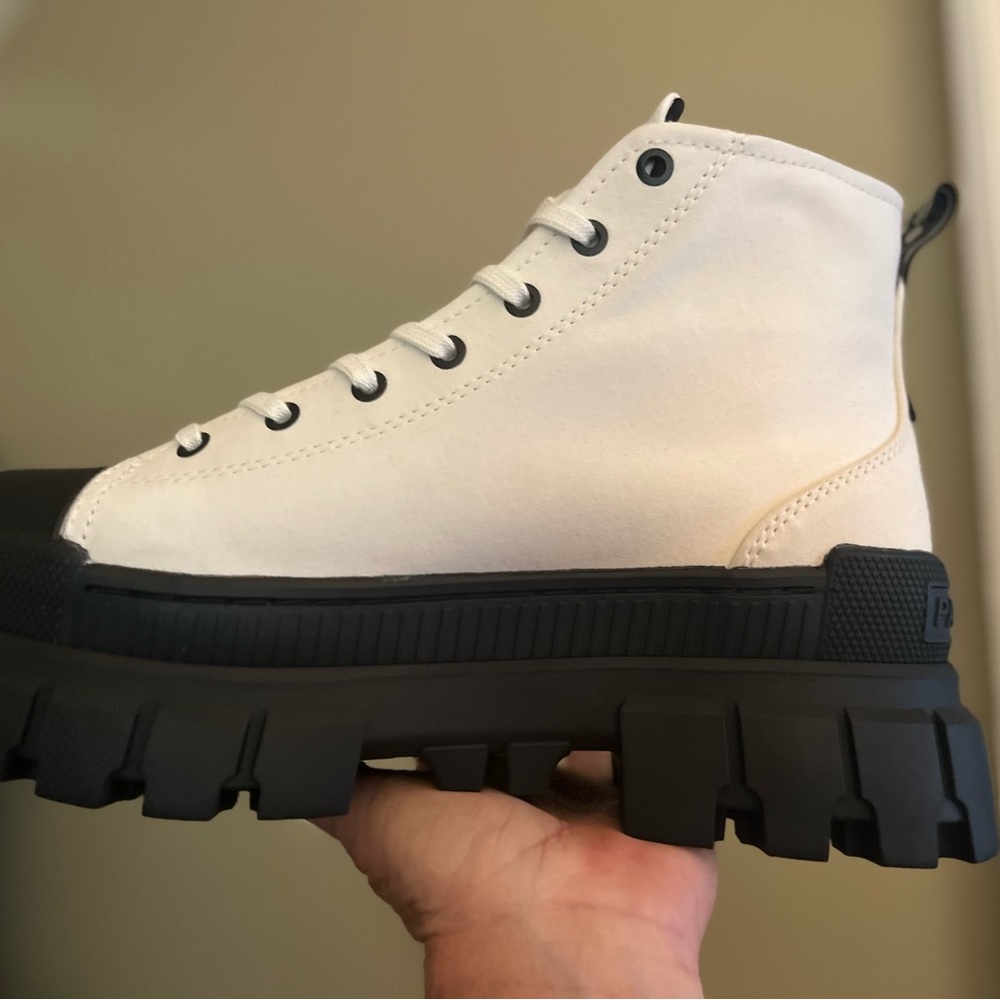 🆕 Palladium Women's Revolt Hi TX Platform Boots White.  Size 11 - Picture 4 of 14
